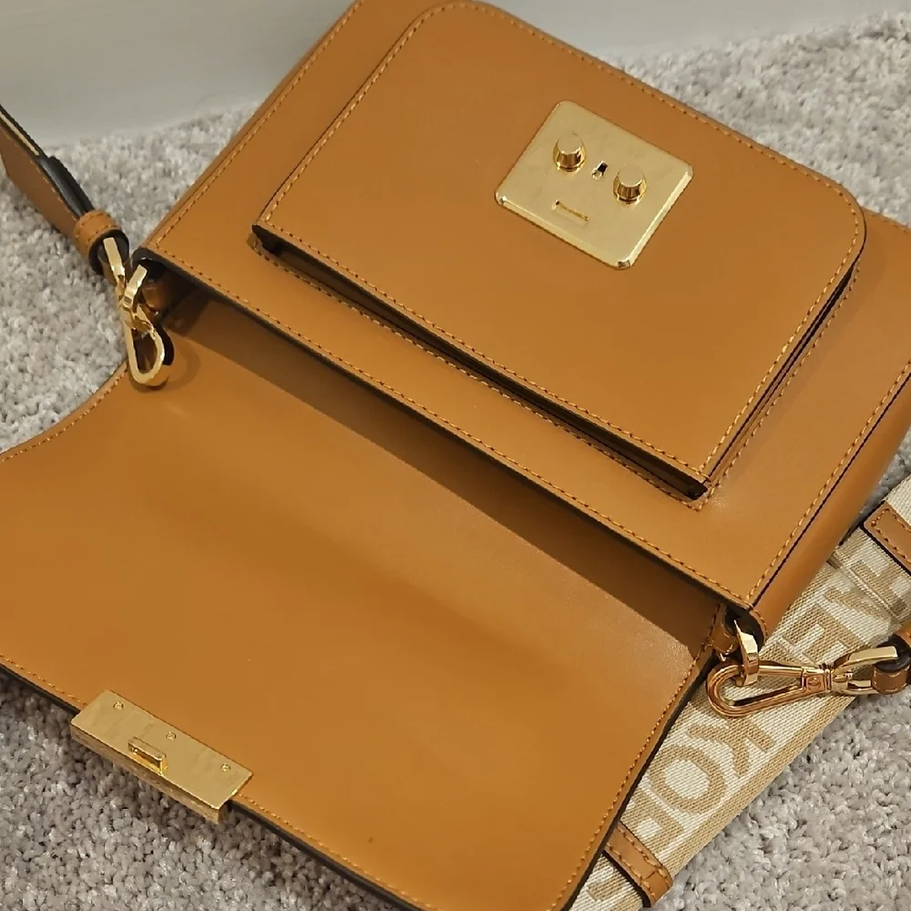 Michael Kors Brown Crossbody Bag with Gold Accents - Picture 8 of 10